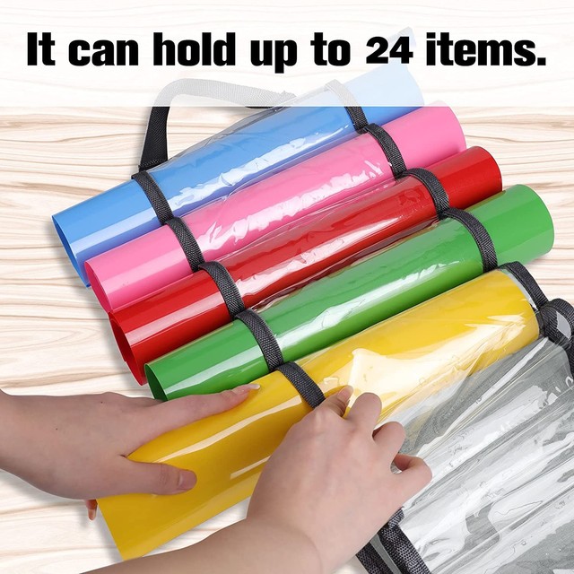 Mount Craft Room Vinyl Organizer Hanging Pocket Bag Craft Vinyl Storage  Rack With 24 Roll Compartment Hanging Organizer Storage - AliExpress